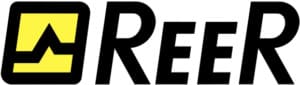 Logo of ReeR, Reer's logo features sleek typography with the letters "aeer" in bold, modern font.