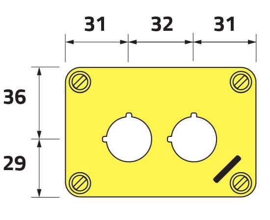plastic 2h yellow dimensions