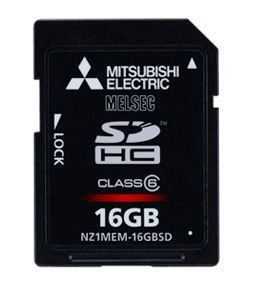 Mitsubishi NZ1MEM-16GBSD: 16GB SDHC memory card for GOT