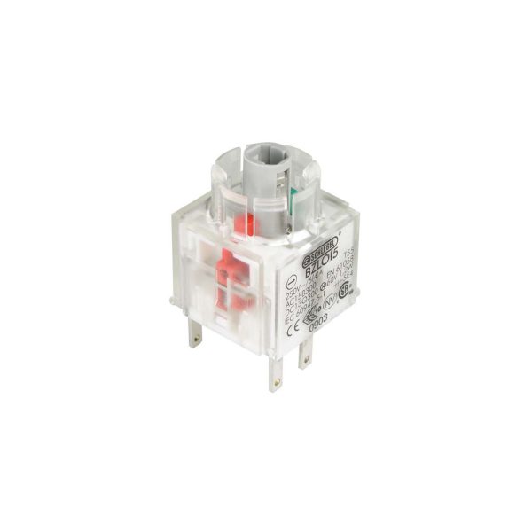 BZLOI5-Product-Image-1-1-600x600.jpg Schlegel BZLOI Contact Block Momentary 3 mm 1 x NC + 1 x NO Faston Terminal 2.8 x 0.8 mm BZLOI5
