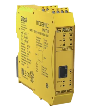 ReeR MOSAIC – MV1TB | 1-Input Safety Speed Monitoring Expansion Unit - 1100086 - Image 1