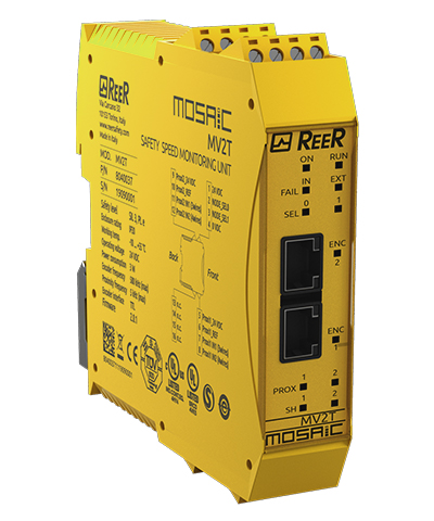 ReeR MOSAIC - MV2 Expansion Unit | 2-Input Safety Speed Monitoring Expansion Unit