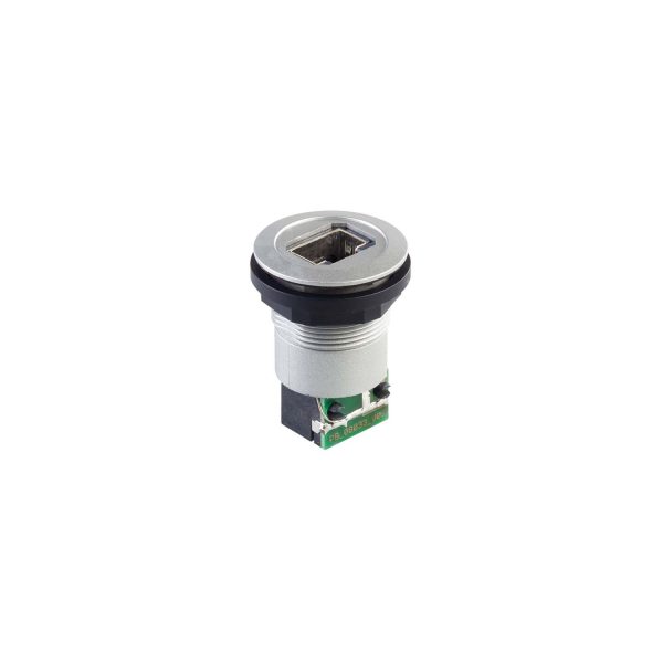 Schlegel RRJ_RJ45_STB Panel Mount RJ45 (RONTRON-R-JUWEL) Silver  22.3 mm Round RRJ_RJ45_STB