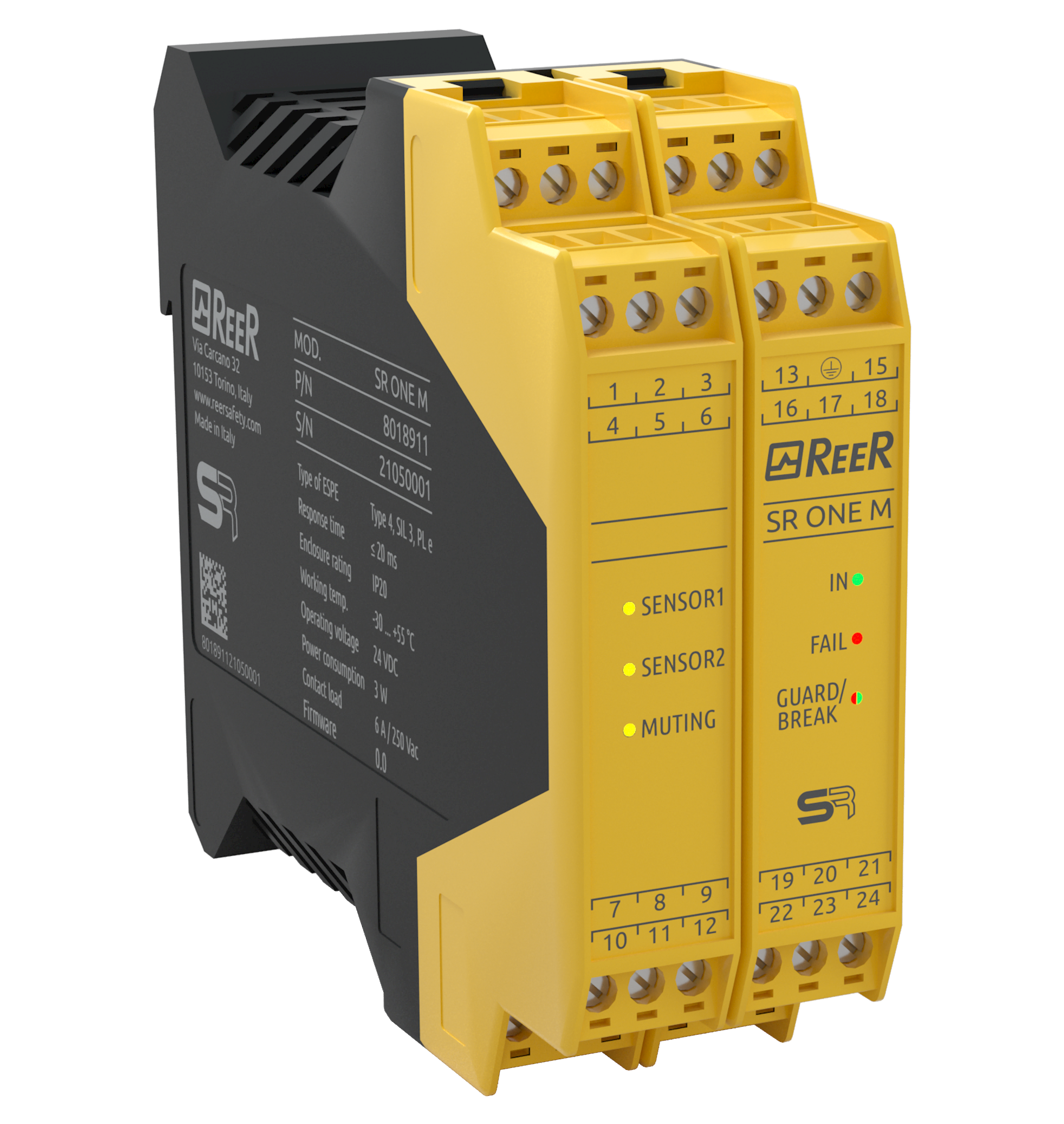 ReeR SR ONE Series | Safety Relay for Light Curtains