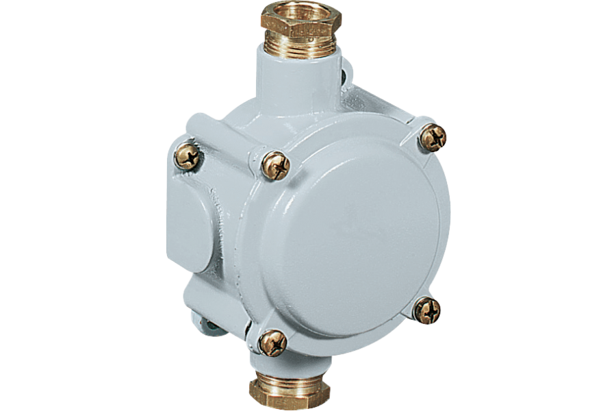 P115135 NAVE JUNCTION BOX IN BRASS UNAV 1398 WITH TERMINAL BLOCK 4X6 MM -CABLE GLAND 24X14
