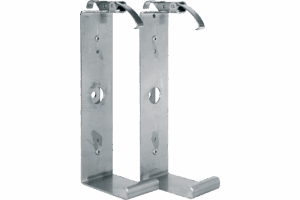 P151543 TUNNEL54 PAIR OF SUPPORTS IN STAINLESS STEEL AISI 304 FOR FASTENING SOCKETS FOR VENTILATORS TO L300MM CHANNEL