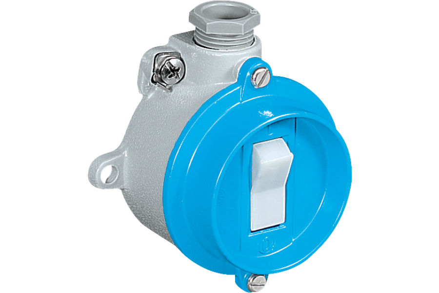 P201151 RONDO WALL-MOUNTING SWITCH IN ALUMINIUM 1X16A CABLE GLAND 1XM20
