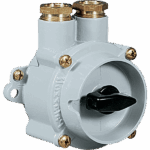 P232627 NAVE UNAV 2162 WATERTIGHT ROTARY CONTROL SWITCH IN BRASS ENCLOSURE WITH CABLE GLAND 24X14 UNAV 1948 2XM24X1
