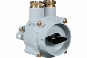 P232627 NAVE UNAV 2162 WATERTIGHT ROTARY CONTROL SWITCH IN BRASS ENCLOSURE WITH CABLE GLAND 24X14 UNAV 1948 2XM24X1