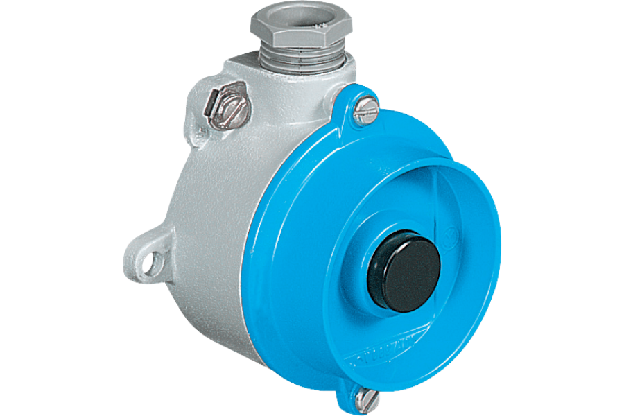 P261021 RONDO WALL-MOUNTING PUSH BUTTON IN ALUMINIUM 1XM20 10A 400V