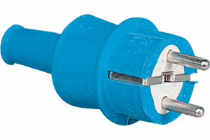 P437012 SPIN SCHUKO PLUG 2P+E 10/16A 250V IN RUBBER IP44