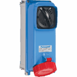P460333 ALUPRES SWITCHED SOCKET IN ALUMINIUM ALLOY WITH MECHANICAL INTERLOCK 2P+E 63A >50/250VDC 3H IP66/67/69