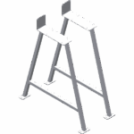 P500886 ENERGY METALBOX PAIR OF SUPPORT IN PAINTED ZINC STEEL FOR ACS ENERGYBOX