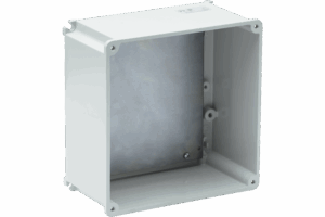 P511410 ALUCASE BOX IN MARINE GRADE ALUMINIUM WITH BLIND WALLS WITH BACK PLATE 252X252X140 IP66