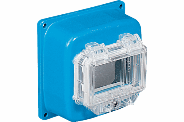 P518211 ALUCASE COVER WITH TRANSPARENT DOOR 252X 185X57 11 MODULES EN50022 IP66