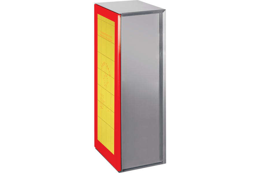 P576600 B-SMART STAINLESS STEEL AISI 316L FIREPROOF BOLLARD FOR 1 EXTINGUISHER IP56