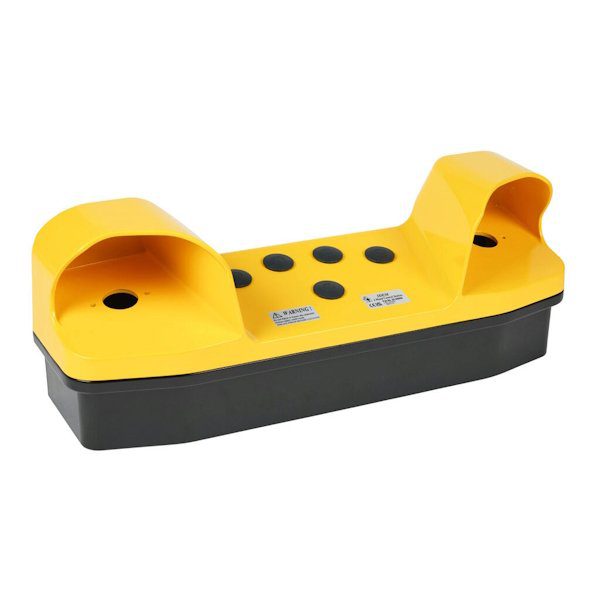 Two-Hand-Control-Safety-Switch-enclosure-only.jpg 240000 Two-Hand Control Console - Housing Only (Die Cast Painted Yellow)