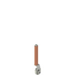 VN A00LP Metal swivelling lever with porcelain roll