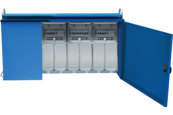 P675101_MAIN_png_900_600_contain_70.png P676101 ENERGY METALBOX ASSEMBLY (ACS) IN METALLIC CABINET WITH 6 MCBS 2X 16A 380-415V 2P/2X 32A 380-415V 4P/2X 63A 380-415V 4P - 78KW IP65