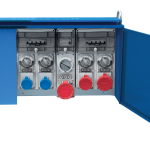 P686001 ENERGY METALBOX ASSEMBLY (ACS) IN METALLIC CABINET WITH 6 SWITCHED INTERLOCKED SOCKETS WITH FUSES 3X 16A 2P+E 230V/2X 16A 3P+E 400V/ 1X32A 3P+E 380-415V - IP65