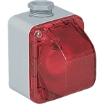 P800061 TAIS MIGNON RED LAMP IN THERMOSETTING GRP FOR WALL MOUNTING WITH LAMPHOLDER E14 1XM20 250V IP65