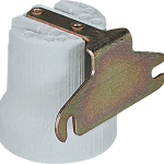 P819056 RINO LAMPHOLDER WITH SUPPORT FOR OVAL AND ROUND LIGHTING FIXTURES HOLDER E27 IN PORCELAINE