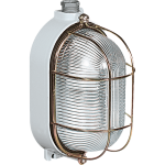 P831192 RINO OVAL LIGHTING FIXTURE IN ALUMINIUM 1 LAMPHOLDER E27 INLET 2XM20 CAGE