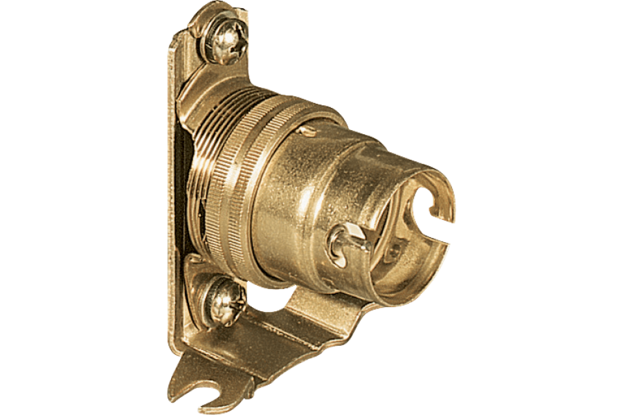 P859412 RINO SWANN-TYPE BAYONET LAMPHOLDER WITH BRACKET FOR OVAL AND ROUND LIGHTING FIXTURES B22D