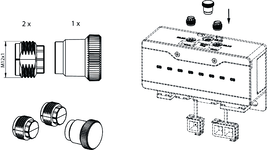Euchner 156739E | AC-SET-BP-M12-156739 : Verschlusskappen