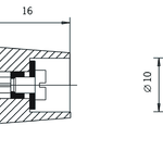 Euchner 083645E | DREHKNOPF SCHWARZ f. ACHSE 3MM : Rotary Knob