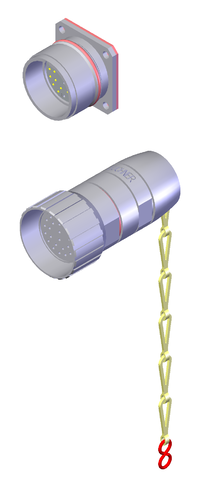 Euchner 103042E | ANSCHLUSSDOSE+KURZSCHLUSS-26P-103042 : Flange Socket And Dummy Plug