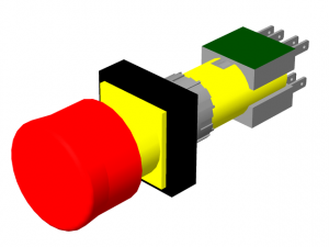 Euchner 096292E | NOT-HALT TASTE 16MM 2 OE/DREH : E-Stop Button