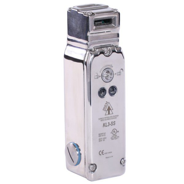 KL3-SS-Stainless-Steel-IP69K-Solenoid-Locking-Guard-Switch.jpg Idem 205008HFH: KL3-SS 1/2"NPT 230V std release HFH actuator