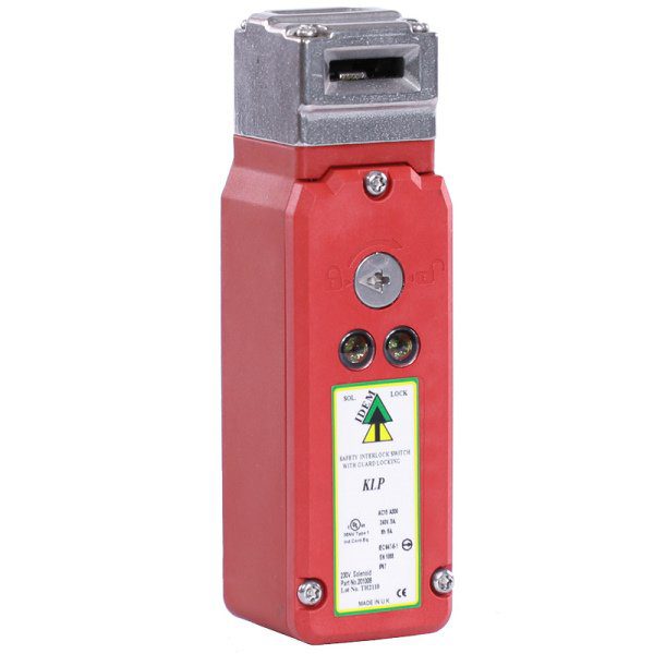 KLP-Solenoid-Controlled-Locking-Guard-Switch-Interlock.jpg Idem 201408HF: KLP 1/2"NPT 230V lid release HF actuator