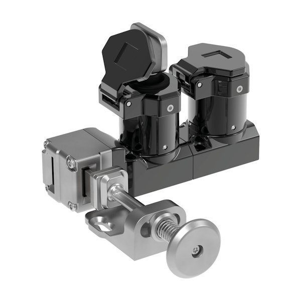 M-HT-D-spring-handle-interlock-with-dual-key-for-IDEM-trapped-key-interlocking.jpg Idem M-HT-D-R-11: Die Cast Handle Tongue Interlock 1 Key Free 1 Key Trapped RH