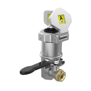 Idem SS-MV-FOP-1/4: SS Mini Valve Interlock Key Free Locked Open 1/4 BSPP
