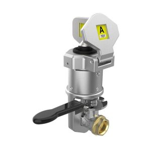 Idem SS-MV-FCL-3/8: SS Mini Valve Interlock Key Free Locked Closed 3/8 BSPP