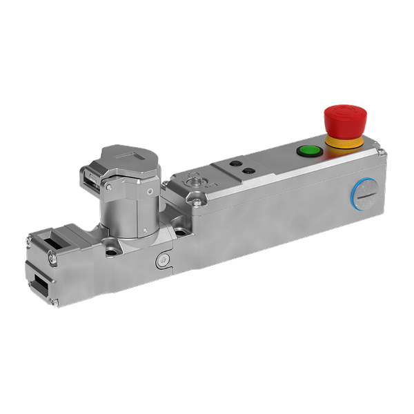 SS-TS-SR-PB-ES-access-control-safety-switch-with-guard-locking-and-trapped-key-stainless-steel.jpg Idem 815002-PB-ES: SS-TS-SR 3NC 1NO Manual Release M20 + Push Button & E-St