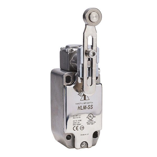 hlm-ss-arl.jpg Idem 175306: HLM-SS 3NC 1NO Adj Roller Lever QC-M23