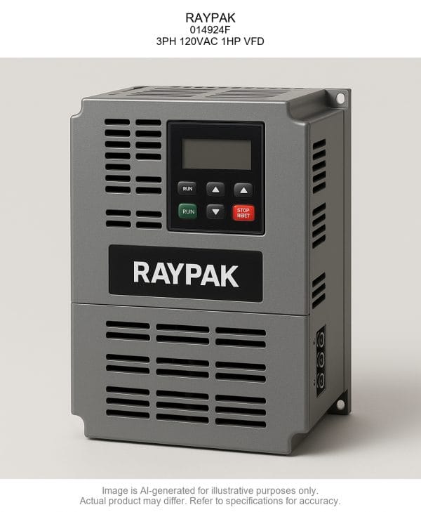 014924F.png RAYPAK; 014924F; 3PH 120VAC 1HP Variable Frequency Drive