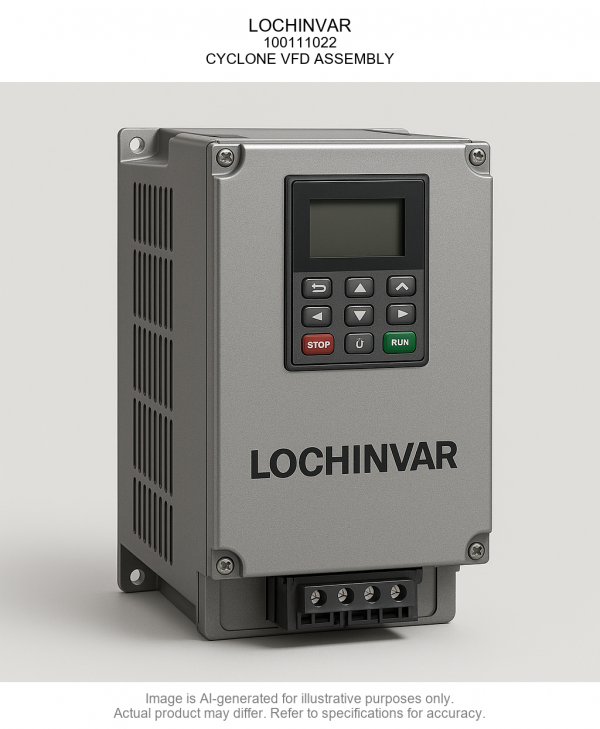 100111022.png LOCHINVAR; 100111022; CYCLONE Variable Frequency Drive ASSEMBLY