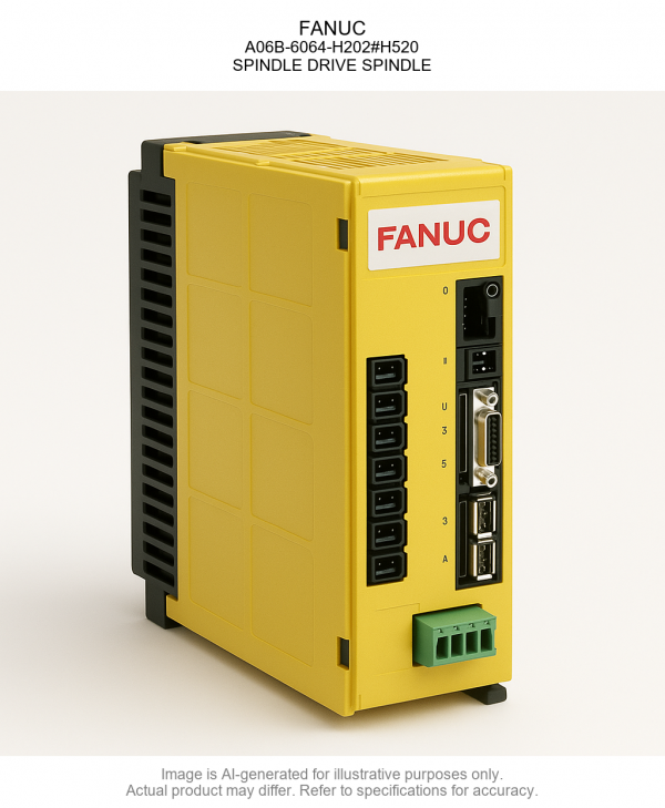 A06B-6064-H20223H520.png FANUC; A06B-6064-H202#H520; SPINDLE DRIVE SPINDLE