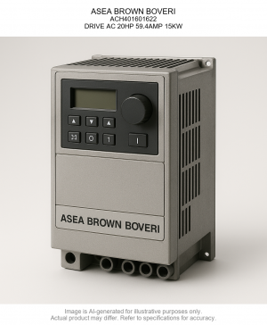 ASEA BROWN BOVERI; ACH401601622; DRIVE AC 20HP 59.4AMP 15KW