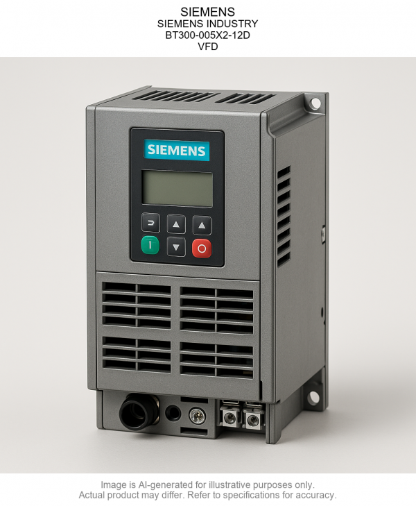 BT300-005X2-12D.png SIEMENS; SIEMENS INDUSTRY; BT300-005X2-12D; Variable Frequency Drive