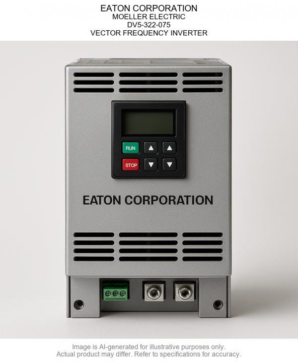 EATON CORPORATION; MOELLER ELECTRIC; DV5-322-075; VECTOR FREQUENCY INVERTER