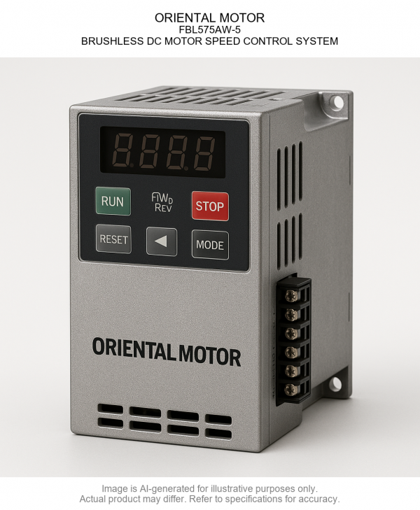 ORIENTAL MOTOR; FBL575AW-5; BRUSHLESS DC MOTOR SPEED CONTROL SYSTEM