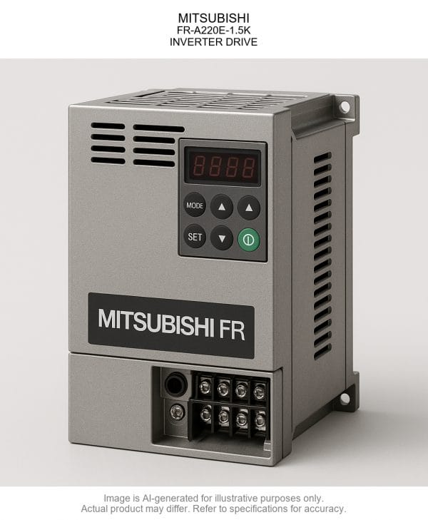 FR-A220E-1.5K.png MITSUBISHI; FR-A220E-1.5K; INVERTER DRIVE