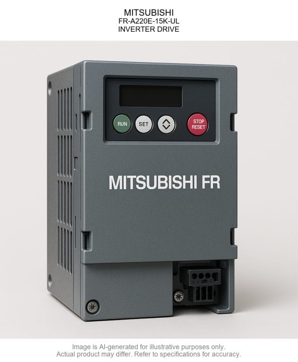 FR-A220E-15K-UL.png MITSUBISHI; FR-A220E-15K-UL; INVERTER DRIVE