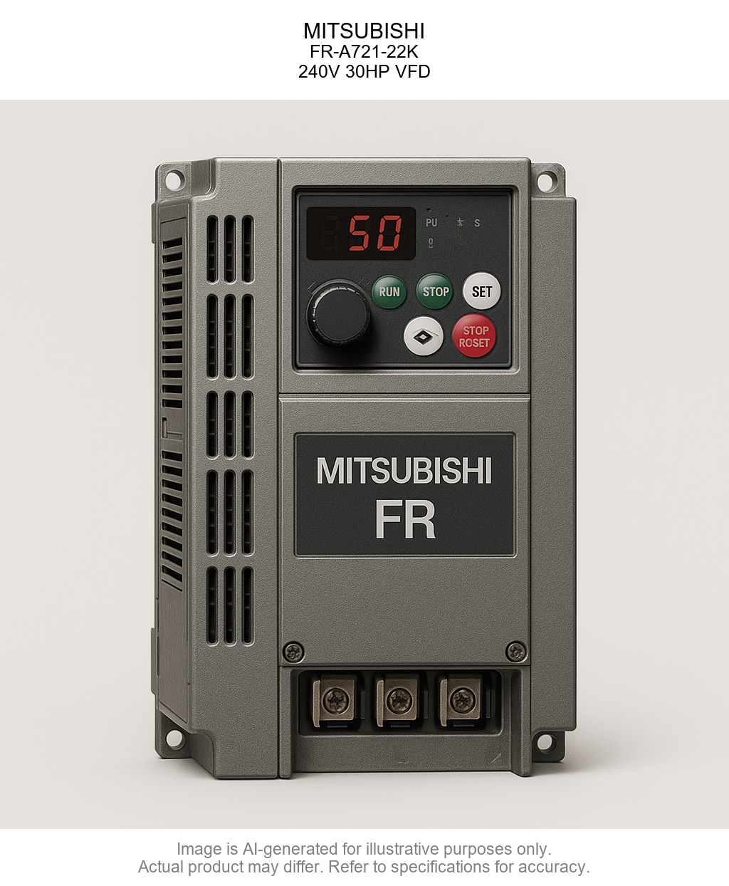 MITSUBISHI; FR-A721-22K; 240V 30HP Variable Frequency Drive