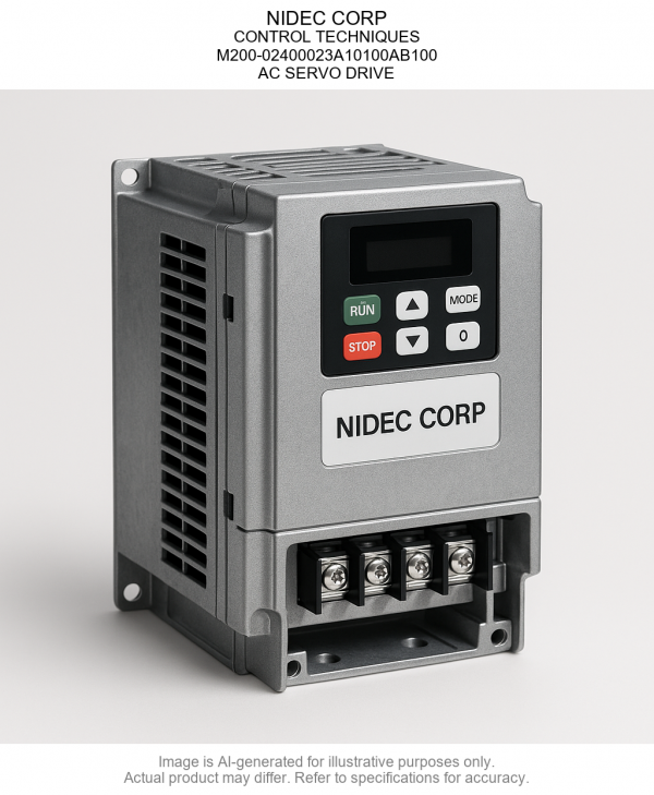 M200-02400023A10100AB100.png NIDEC CORP; CONTROL TECHNIQUES; M200-02400023A10100AB100; AC SERVO DRIVE